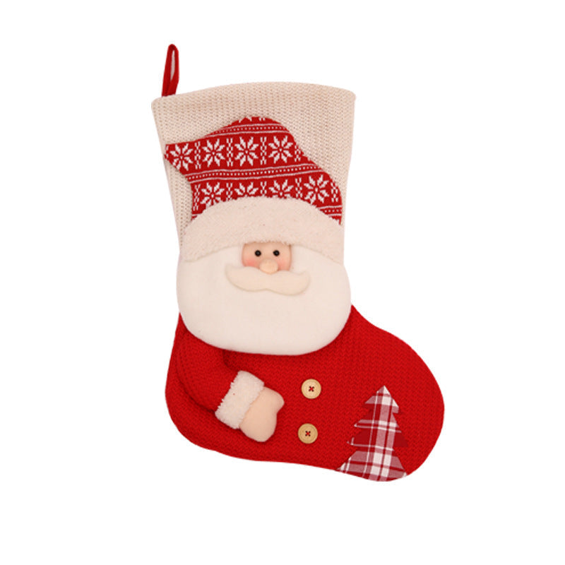 Calcetín de Navidad de punto