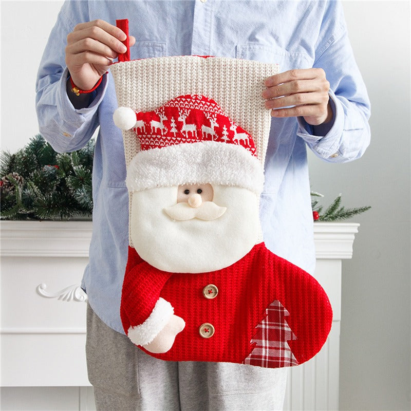 Calcetín de Navidad de punto