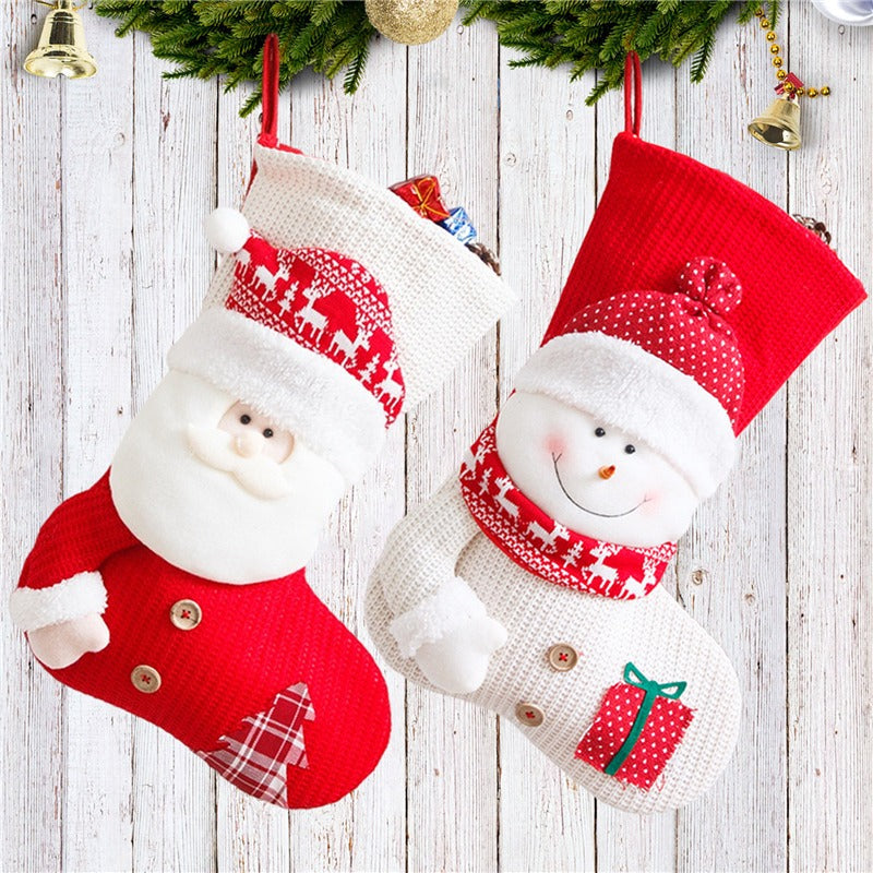 Calcetín de Navidad de punto