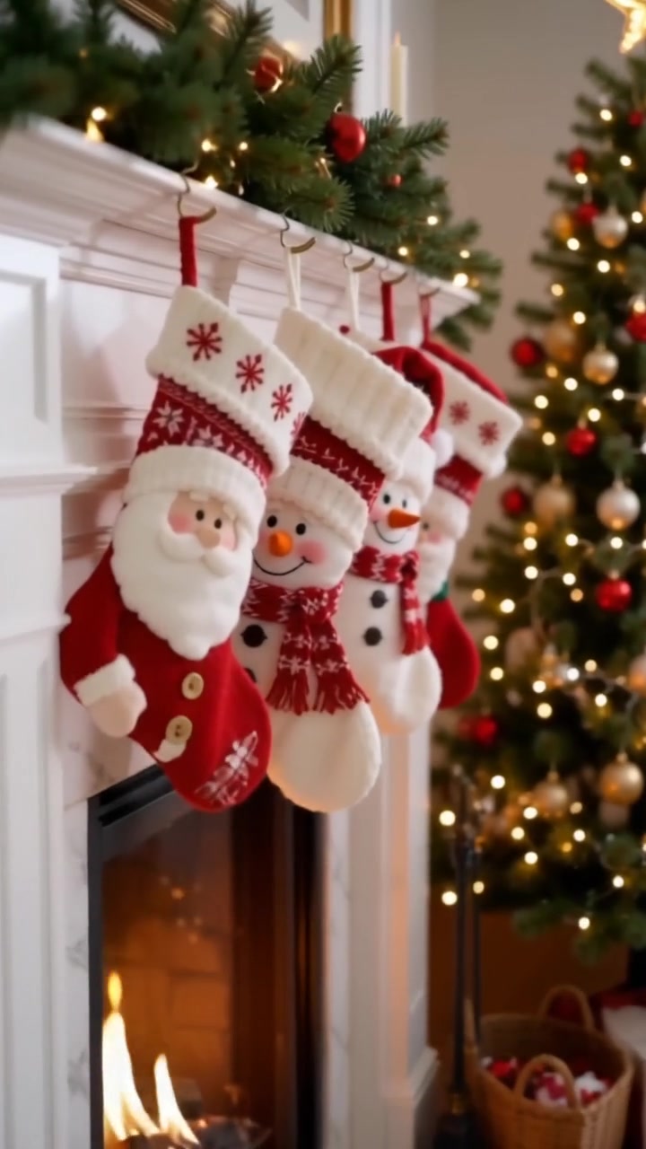 Calcetín de Navidad de punto
