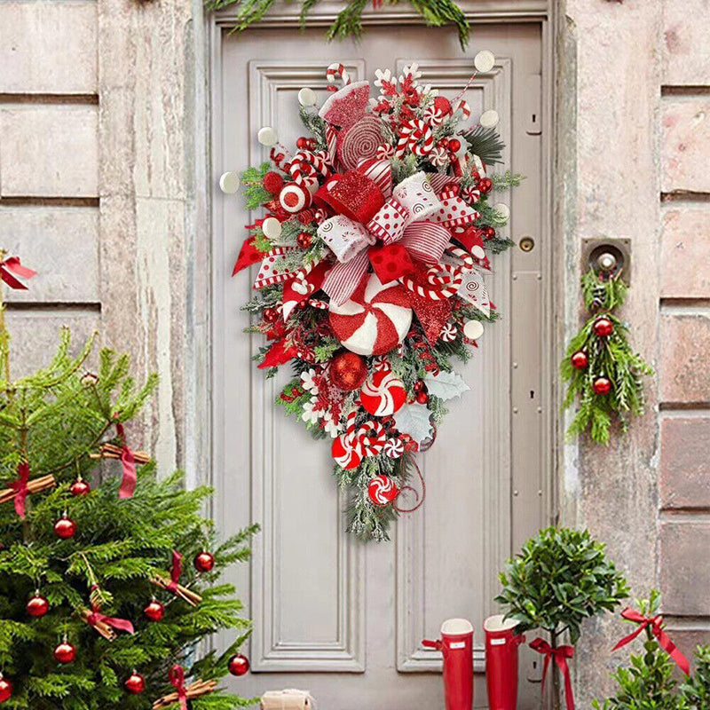 Corona de Navidad de caramelos