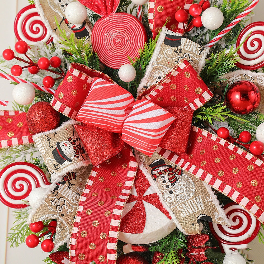 Corona de Navidad de caramelos